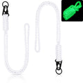 Frienda 2 Set Heavy Duty Paracord Lanyard Necklace Whistles Strap Braided 550 Keychain Lanyard for Outdoor Activities (White)