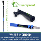 Eversprout Boat Hook Attachment For Extension Pole | Floats & Super Strong Design | Big Reach For Docking | Twists Onto 3/4-Inch