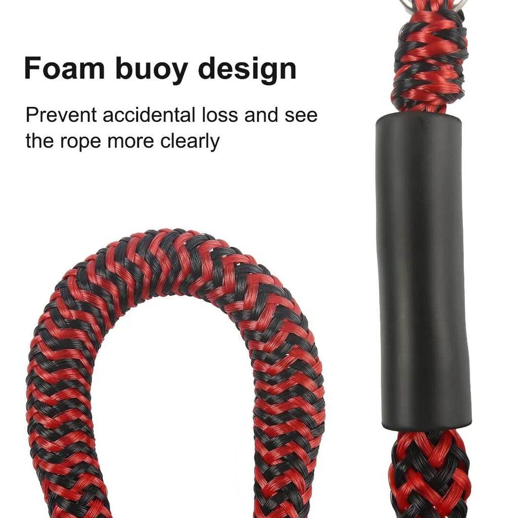 Bungee Dock Lines For Boat Shock Absorb Dock Tie Mooring Rope Boat Accessories 4-5.5 Ft,4Pack (Black&Red)