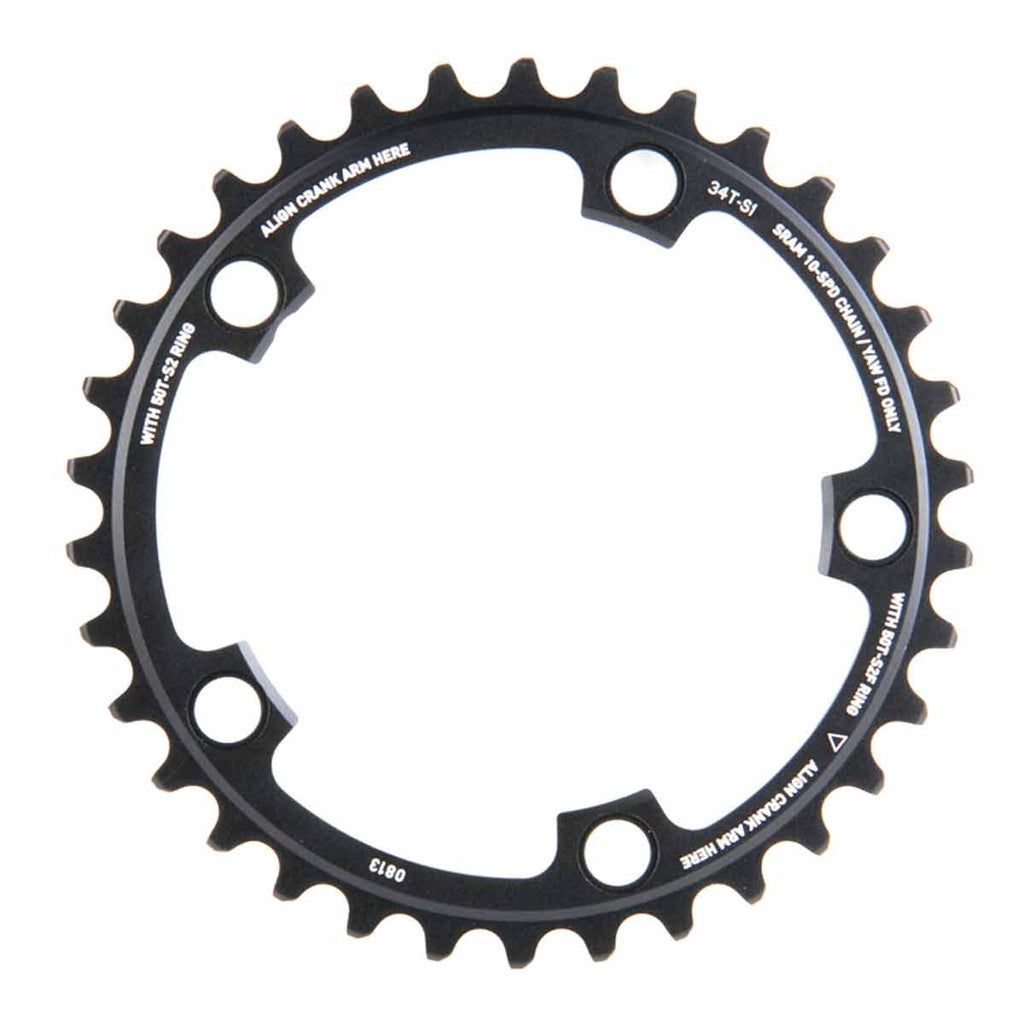Sram Chainring 39T 130 Bcd 10-Speed Aluminum Red Hidden Bolt Use With 53T