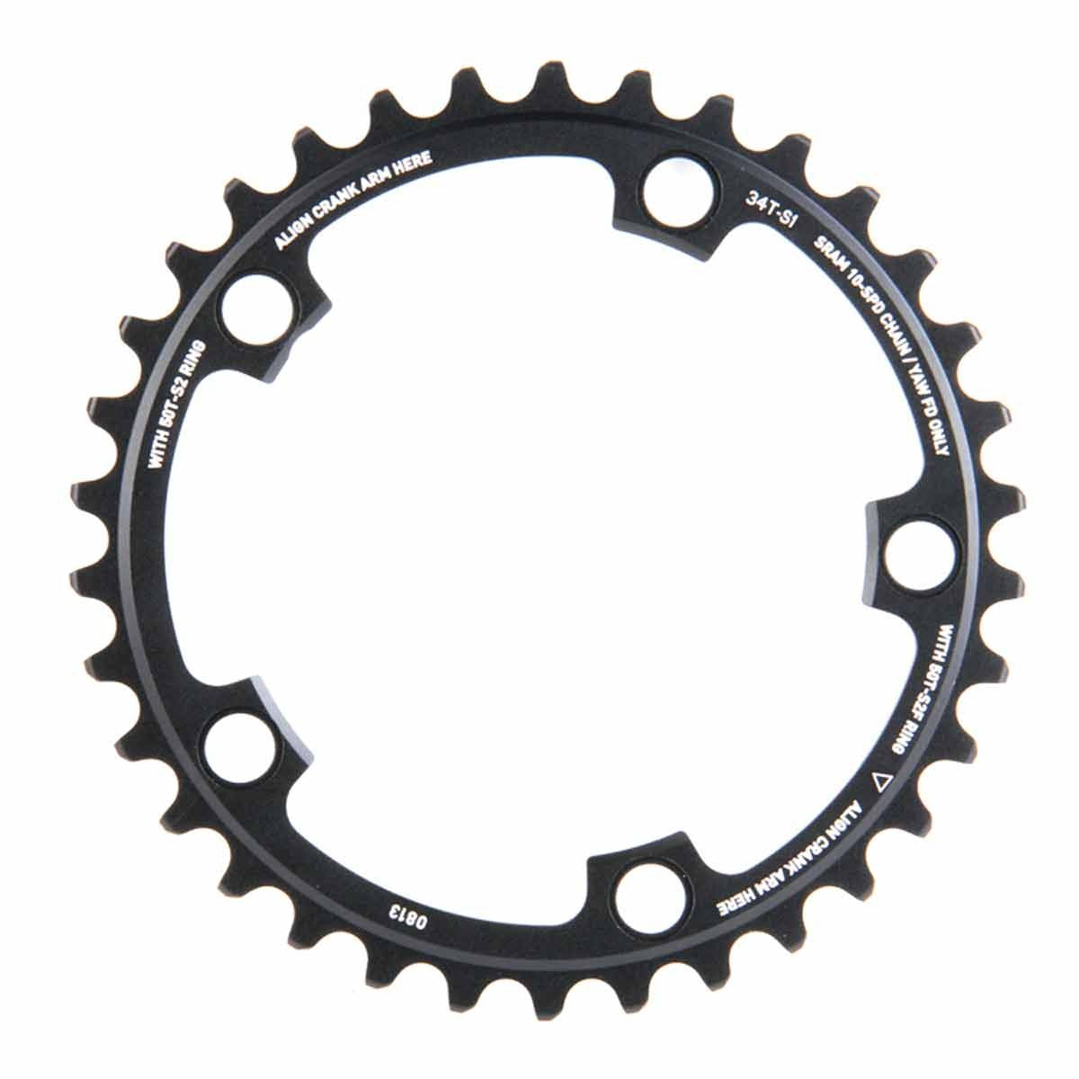 Sram Chainring 39T 130 Bcd 10-Speed Aluminum Red Hidden Bolt Use With 53T