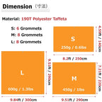 Azarxis Tent Tarp Waterproof Camping Tarpaulin Groundsheet Footprint For Hiking Backpacking (L, Orange)