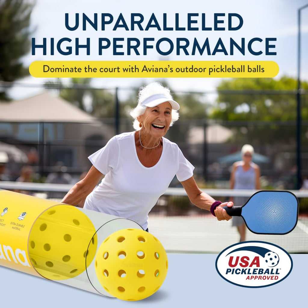 Pickleball Ball Set  Professional Usapa Approved For Sanctioned Tournament Play  40 Holes & Specifically Designed For Outdoor Co