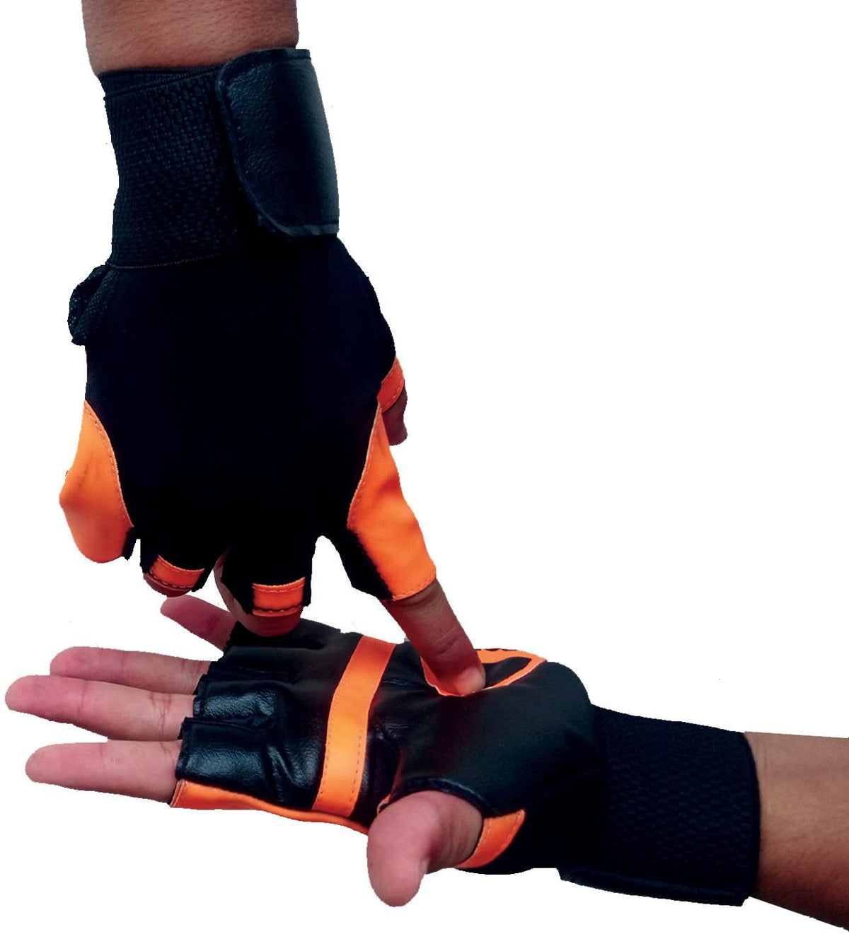 Gymwar Best In Class Sports Weight Lifting Workout Gym Gloves With Wrist Support, Unisex, Free Size (Orange)