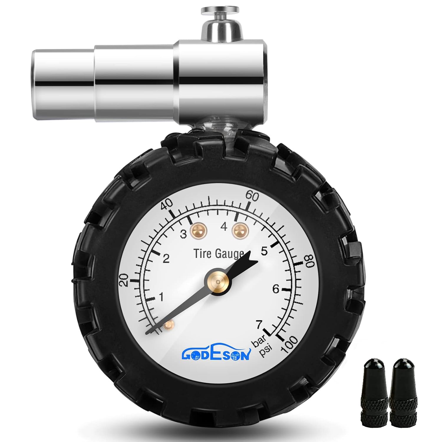 Presta Valve Gauge, Godeson Analog Presta Valve Bicycle Tire Pressure Gauge,100Psi/7Bar, Suitbale For Hybrid Bike Tire Inflation