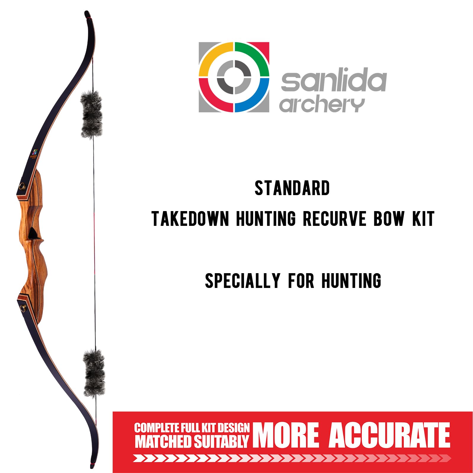 Sanlida Eagle X9 New 58    Rth Standard Hunting Recurve Bow And Arrow Set For Adults And Hunters, Wooden Takedown Recurve Bows P
