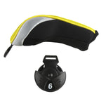 Andux Mesh Golf Hybrid Club Head Covers W/Dial No. Tags Pack Of 4 Yellow