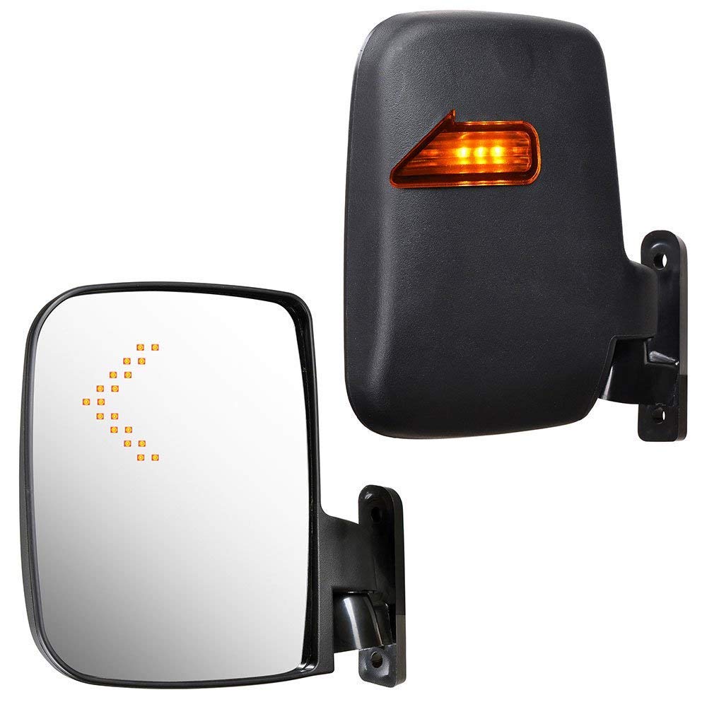Shuran Golf Cart Mirror Universal Golf Cart Side Mirrors With Turn Signal Light Rear View Mirrors For Club Car Ezgo Yamaha