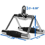 Yes4All Rubber Rotating Double D Row Handle Cable Attachment For Weight Workout, Cable Machine Accessories For Home Gym