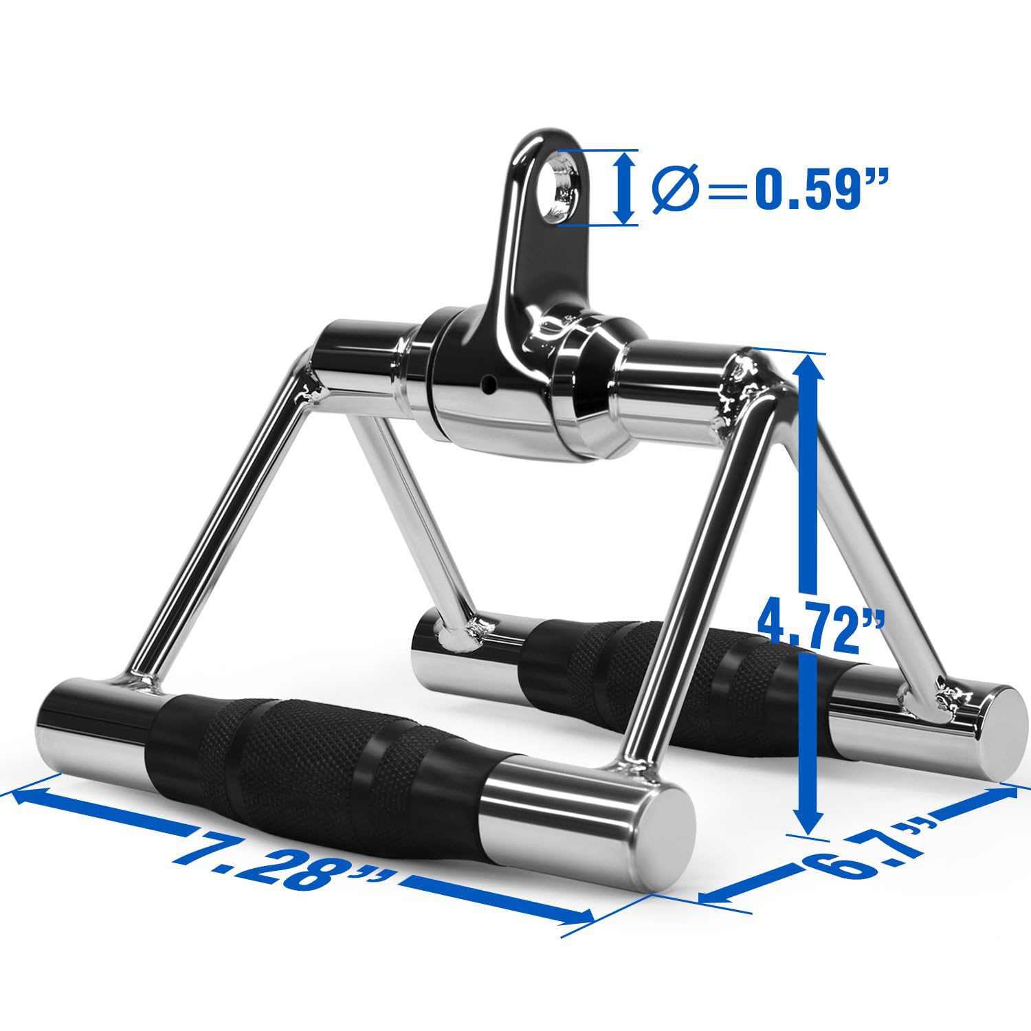 Yes4All Rubber Rotating Double D Row Handle Cable Attachment For Weight Workout, Cable Machine Accessories For Home Gym