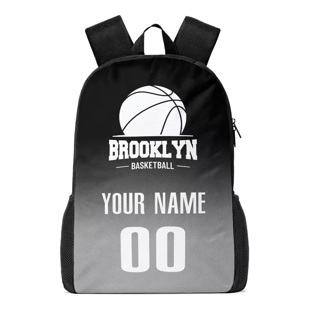 Personalized Brooklyn Basketball Sports Backpack Custom City Fan Gift Shoulder Bag Add Name and Number Casual Bag