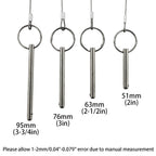 Quick Release Pin, Diameter 1/4''(6.3Mm), Total Length 3''(76Mm), Effective Length 2.4''(61Mm), Full 316 Stainless Steel, Bimini