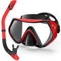 Snorkeling Gear for Adults, Dry-Top Snorkel Set Scuba Diving mask, 180Panoramic Wide View Professional Snorkeling Gear Breathing