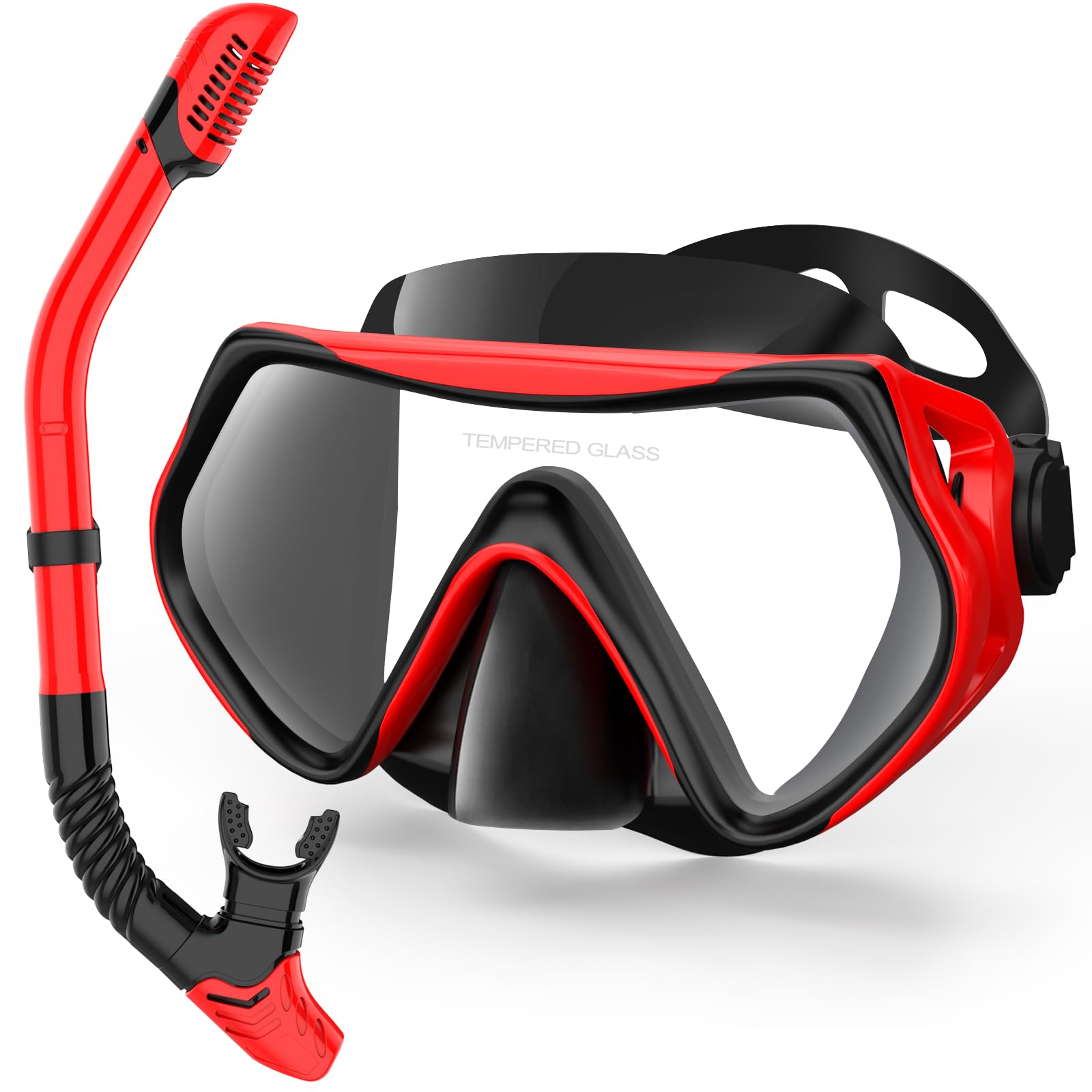 Snorkeling Gear for Adults, Dry-Top Snorkel Set Scuba Diving mask, 180Panoramic Wide View Professional Snorkeling Gear Breathing