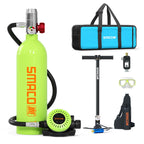 Smaco Scuba Tank Diving Gear For Diver 1L Mini Scuba Tank Oxygen Cylinder With 15-20 Minutes Underwater Breathing Portable Divin