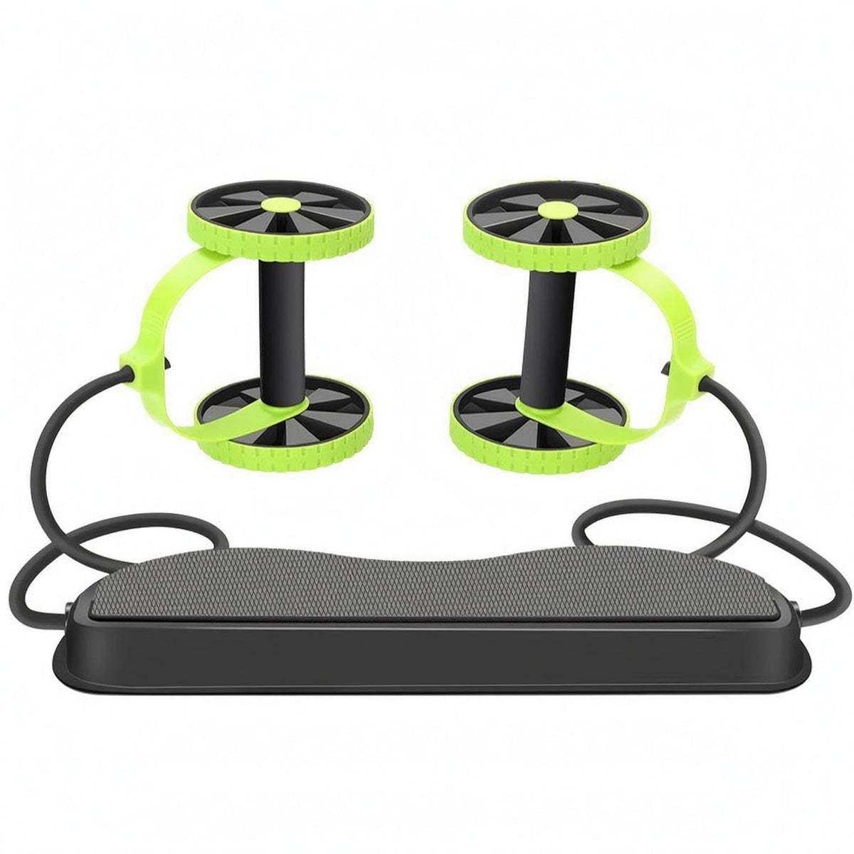 MERISHOPP Compact Knee Support Ab Wheel Padded Foldable Ab Wheel AntiSlip, Green
