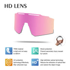 Oulaiqi Cycling Glasses Sports Sunglasses With Replaceable Nose Pad For Men Women Cycling Baseball Sunglasses (1Lens)