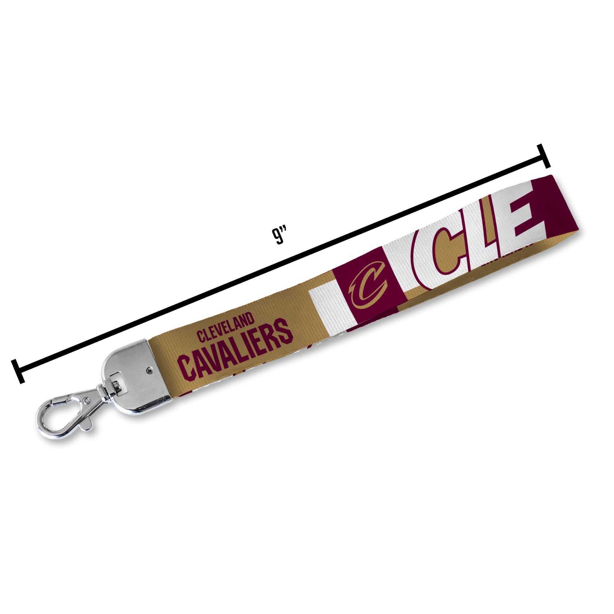 Rico Industries Nba Basketball Cleveland Cavaliers Wrist Lanyard Key Chain, Cute Wristlet Strap Keychain Holder For Women Men Ca