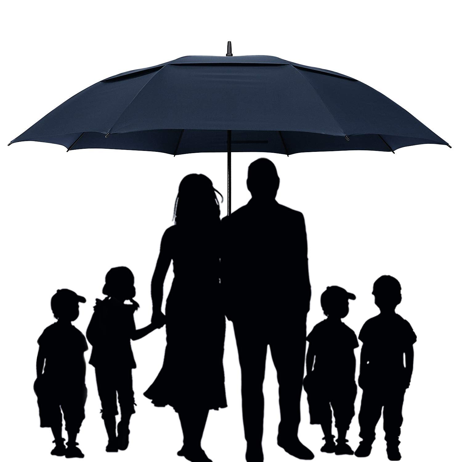 G4Free 72 Inch Huge Large Oversize Golf Umbrella Automatic Open Double Canopy Vented Windproof Stick Umbrellas, 6 Ft Heavy Duty