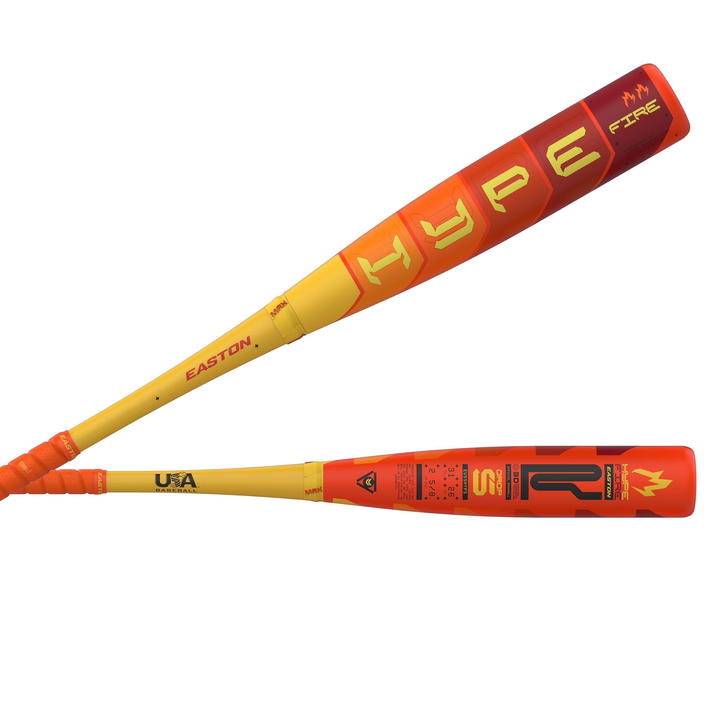 Easton | 2025 | Hype FIRE Baseball Bat | USA | -5 Drop | 2 5/8 Barrel | 30 inch