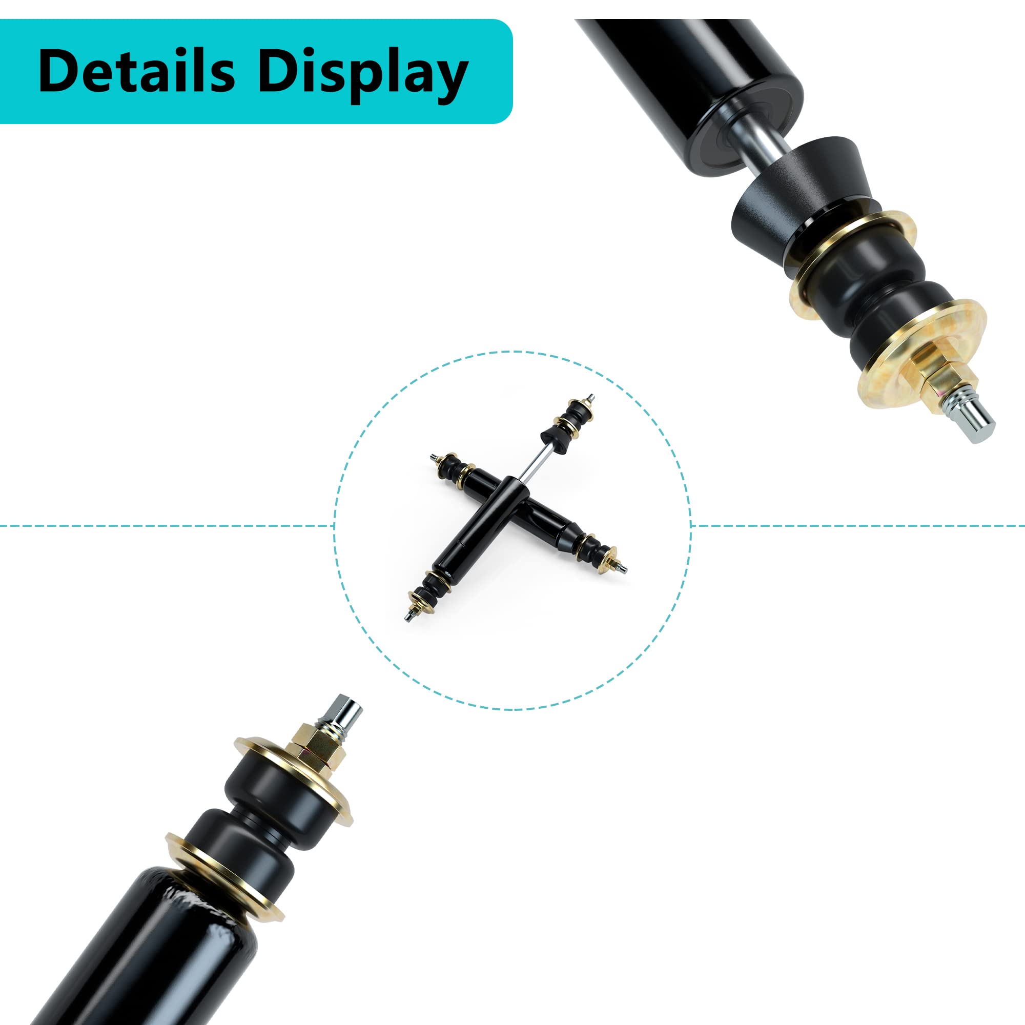 10L0L 2 Pack Golf Cart Rear Shock Absorbers For Club Car Ds Gas Electric Golf Cart 1988-Up, G&E 2004-Up Precedent 1013164 102588
