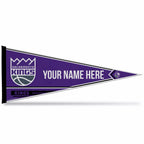 Rico Industries Nba Basketball Sacramento Kings Personalized - Custom 12'' X 30'' Soft Felt Pennant - Ez To Hang