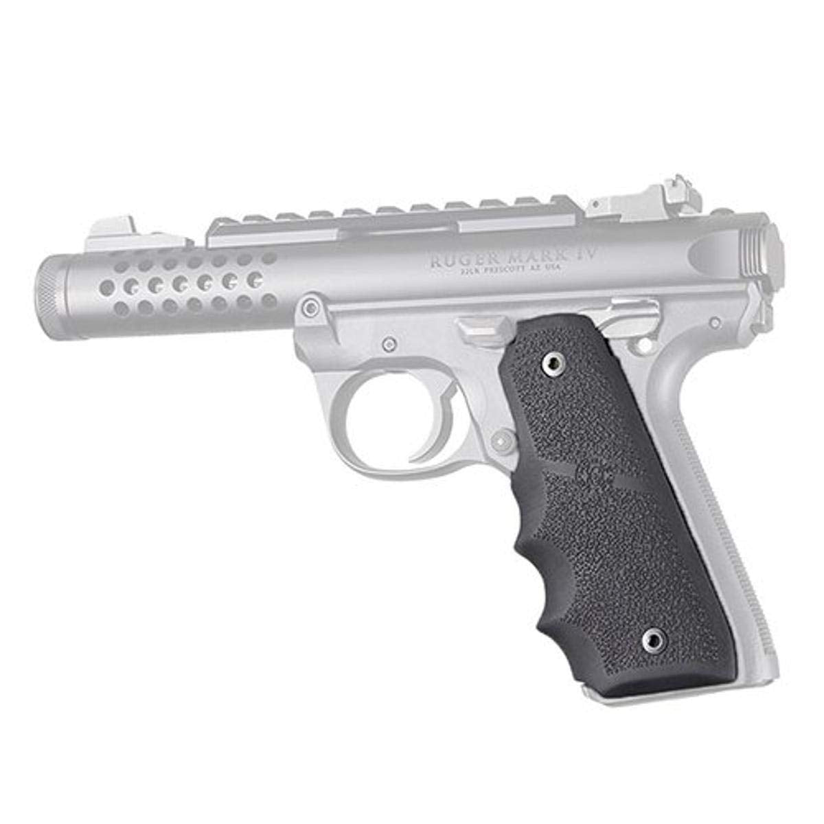 Hogue Overmolded Rubber Grip For Ruger Mk Iv Mkiv 22/45 With Finger Grooves, Black - 79080