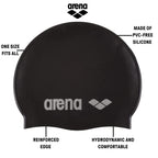 Arena Classic Unisex Silicone Swim Cap For Adults, Training And Racing, 100% Silicone, Wrinkle-Free, Fuchsiawhite