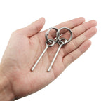 Dghaop 4Pcs Tent Pin & Ring Replacement Stainless Steel Tent Pole Connectors For Outdoor Camping Hiking Travel