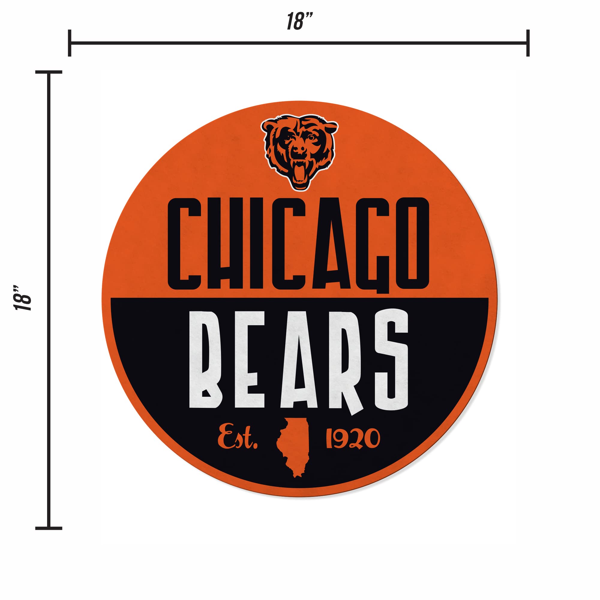 Rico Industries Nfl Football Chicago Bears Classic Shape Cut Pennant - Home And Living Room D  Cor - Soft Felt Ez To Hang