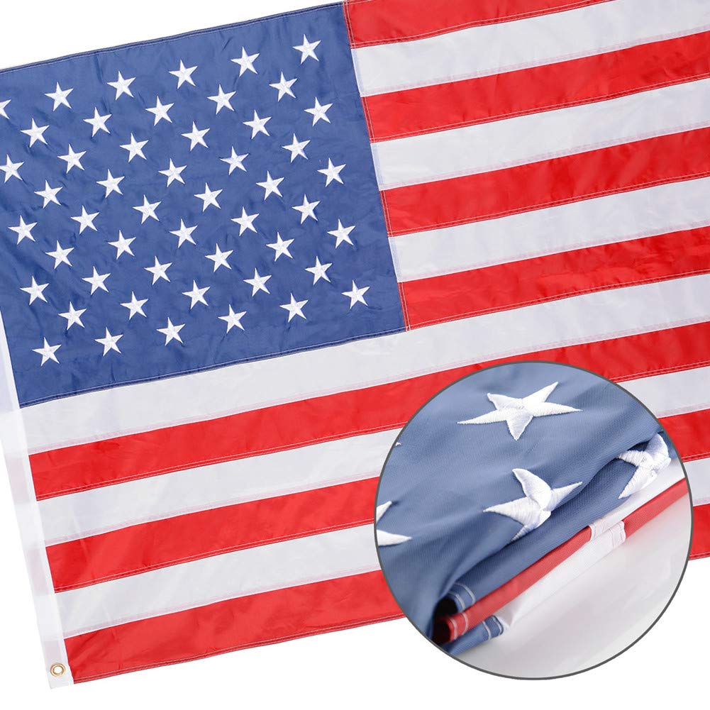 Yafeco U.S. 50 Star Sewn Boat Flag, 16 X 24 Inch Yacht Boat Ensign Nautical Us American Flag Fully With Sewn Stripes, Embroidere