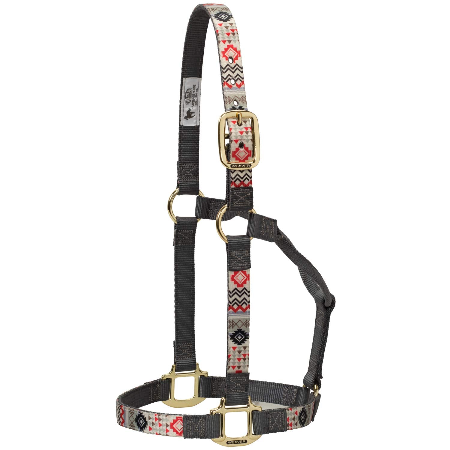 Weaver Leather 35-6781-P22 Nylon Crimson Aztec Non-Adjustable Halter, Average