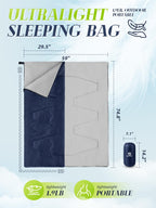 Bessport Lightweight Sleeping Bag, Ultralight Backpacking Sleeping Bag, 3 Season Waterproof For Adults Kids, Outdoor, Hiking, Ca