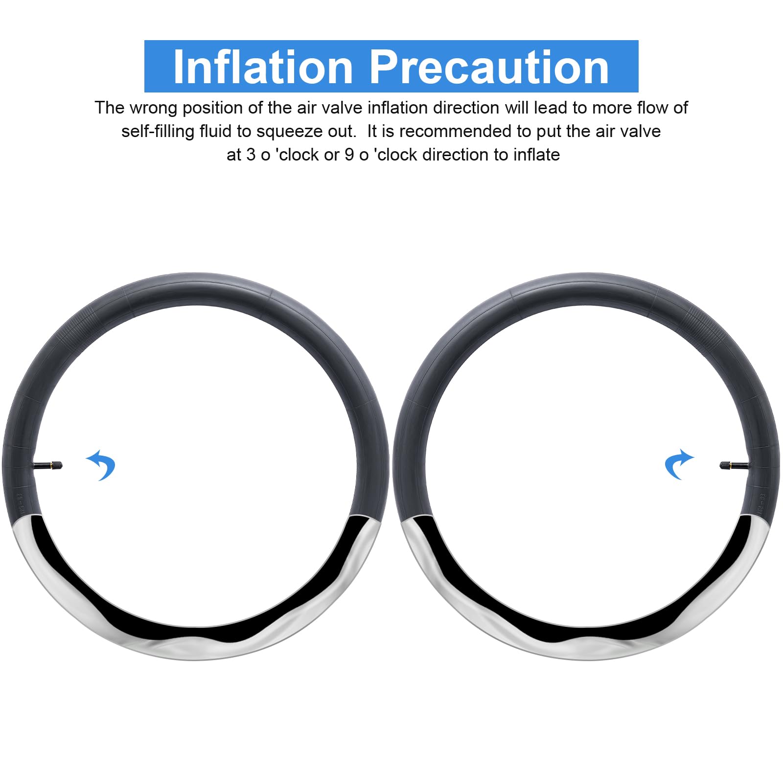 2 Pack 20'' Self Sealing Bike Tubes 20X1.75/2.125 Av Valve Super Automatic Repair, Self-Sealing, Puncture Resistant Compatible W