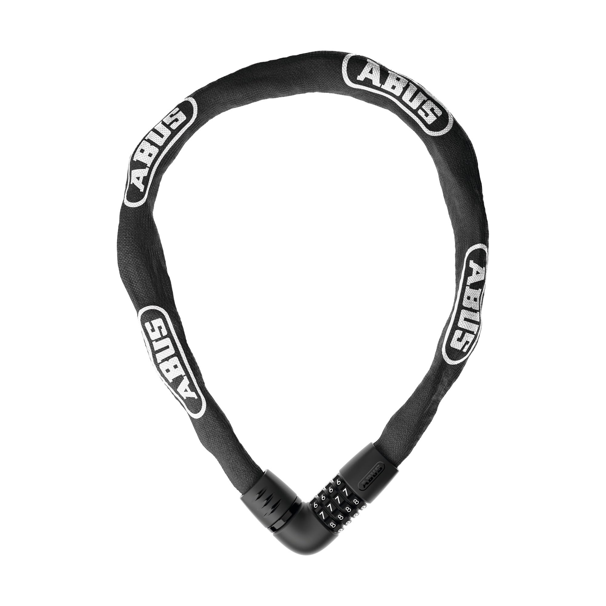 ABUS Tresor 6807C 7mm Heavy-Duty Steel Chain Lock with Combination Security, 110cm/3.6ft Length, Black - High-Strength Cyclist B