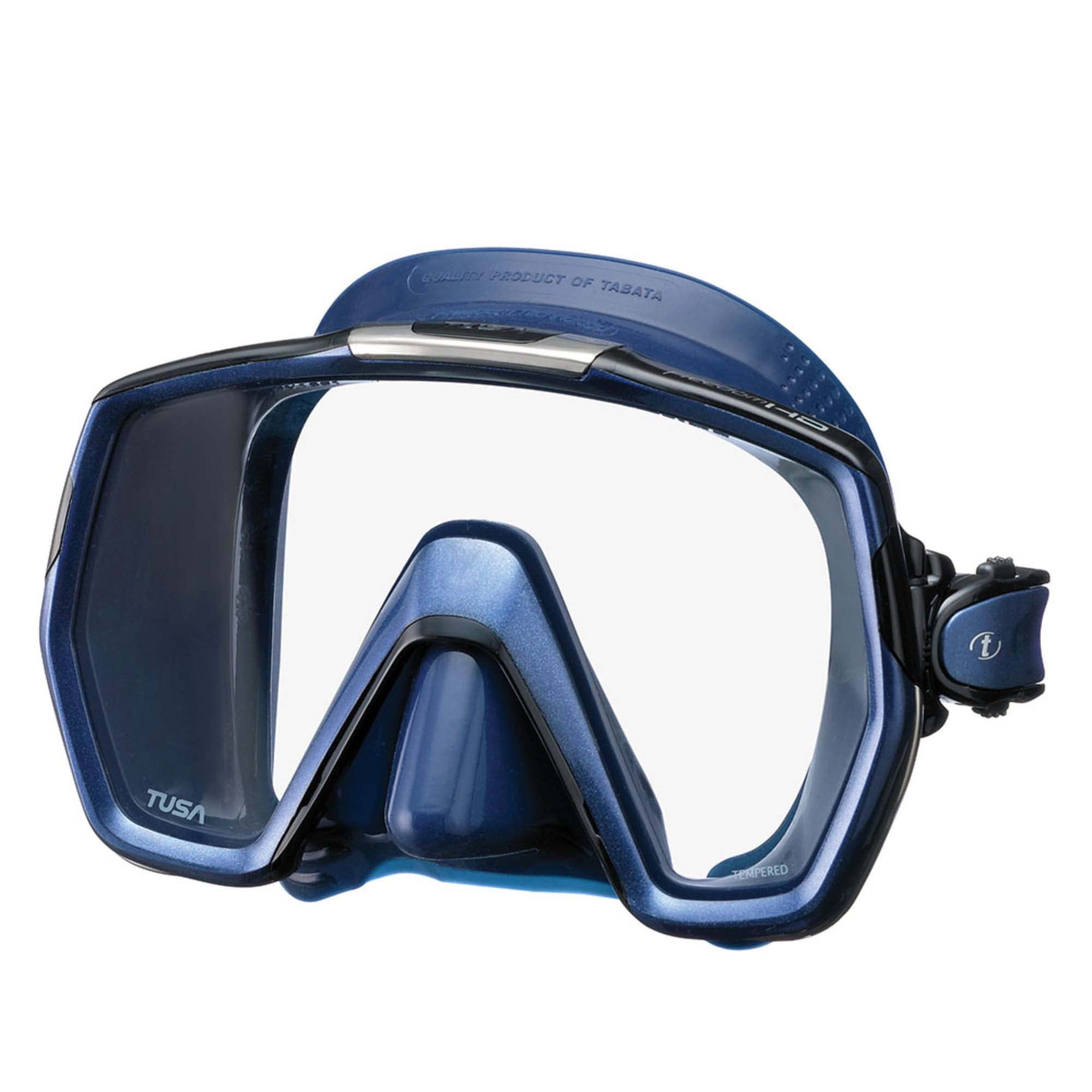 Tusa M-1001 Freedom Hd Scuba Diving Mask, Indigo Skirt/Indigo Frame