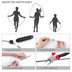 Loocio Jump Rope, Tangle-Free Rapid Speed Jumping Rope Cable With Ball Bearings For Women, Men And Kids, Adjustable Foam Handles