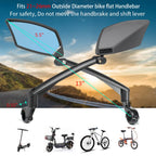 Briskmore Handlebar Bike Mirror, Anti-Glare Blue Convex Glass Lens For Flat Handlebars, Scratch Resistant, Ajustable And Rotatab
