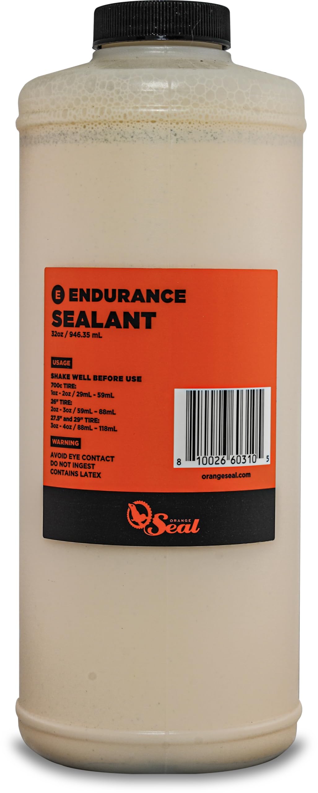 Orange Seal Endurance Formula Bicycle Tire Sealant For Road, Mountain Bike, Cx, Bmx, And Tri Bikes (32 Oz)