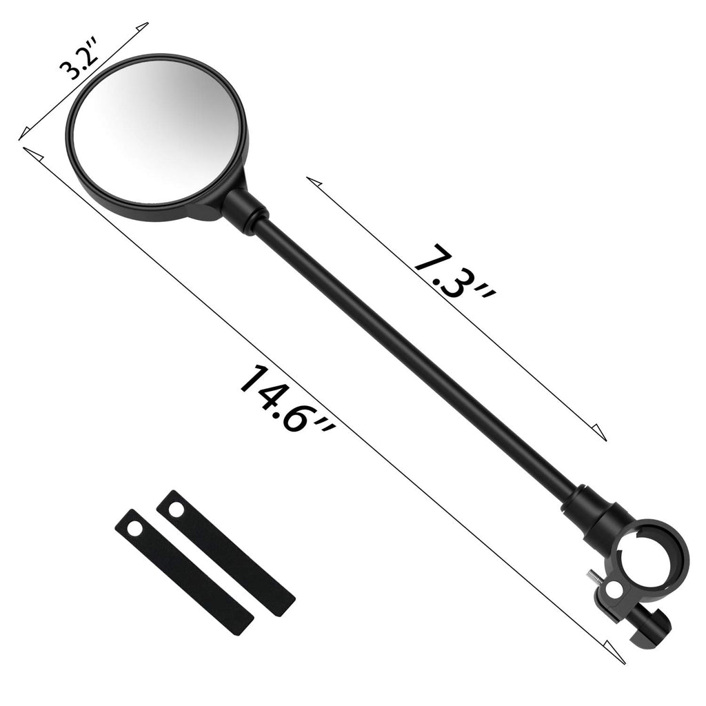 Royor Bike Mirrors For Handlebars Rearview Mirror - Bicycle Mirrors For Handlebars, 360 Adjustable Rotatable Bicycle Mirror For