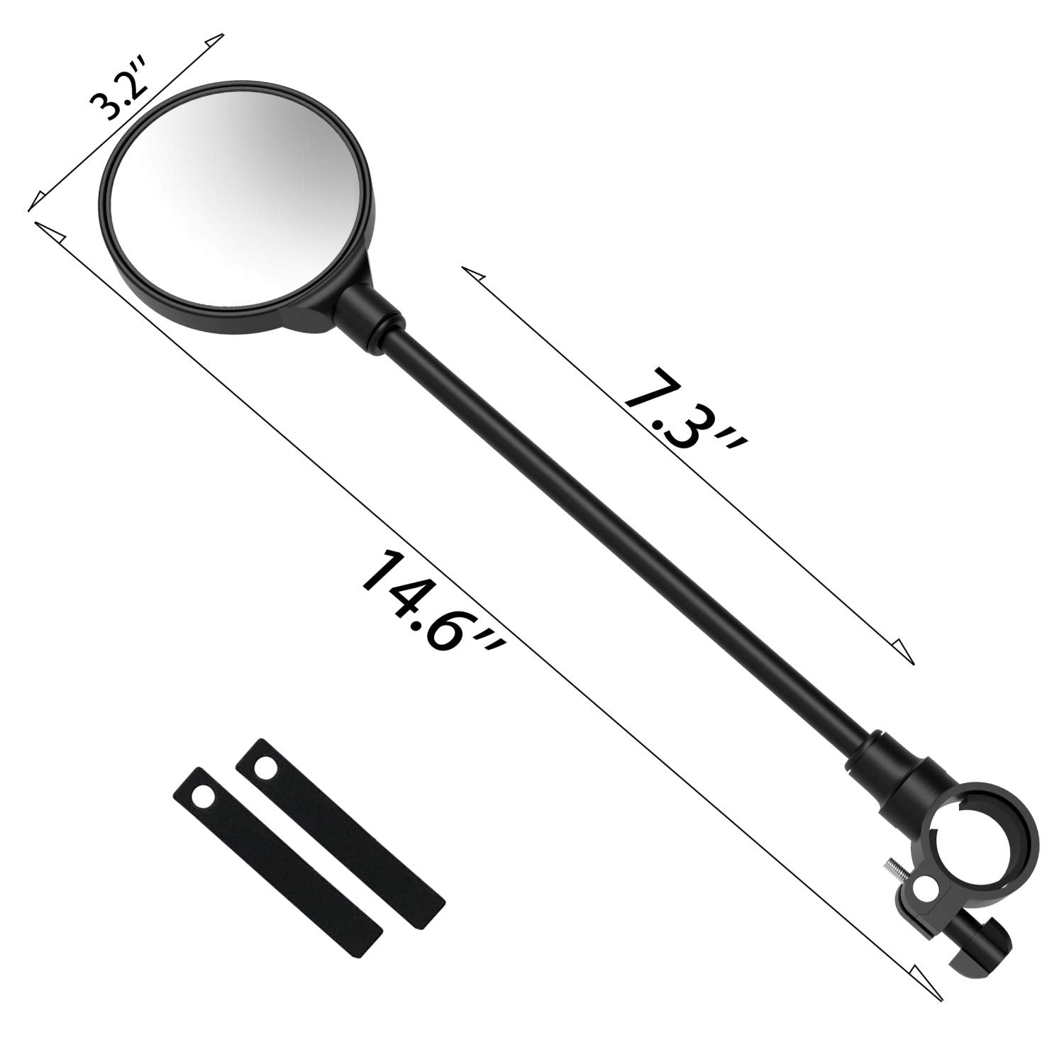 Royor Bike Mirrors For Handlebars Rearview Mirror - Bicycle Mirrors For Handlebars, 360 Adjustable Rotatable Bicycle Mirror For