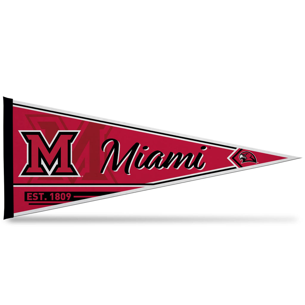 Rico Industries Ncaa Miami Of Ohio Redhawks Classic 12'' X 30'' Felt Wall D  Cor Pennant - Great For Home/Bed Room/Man Cave D  C