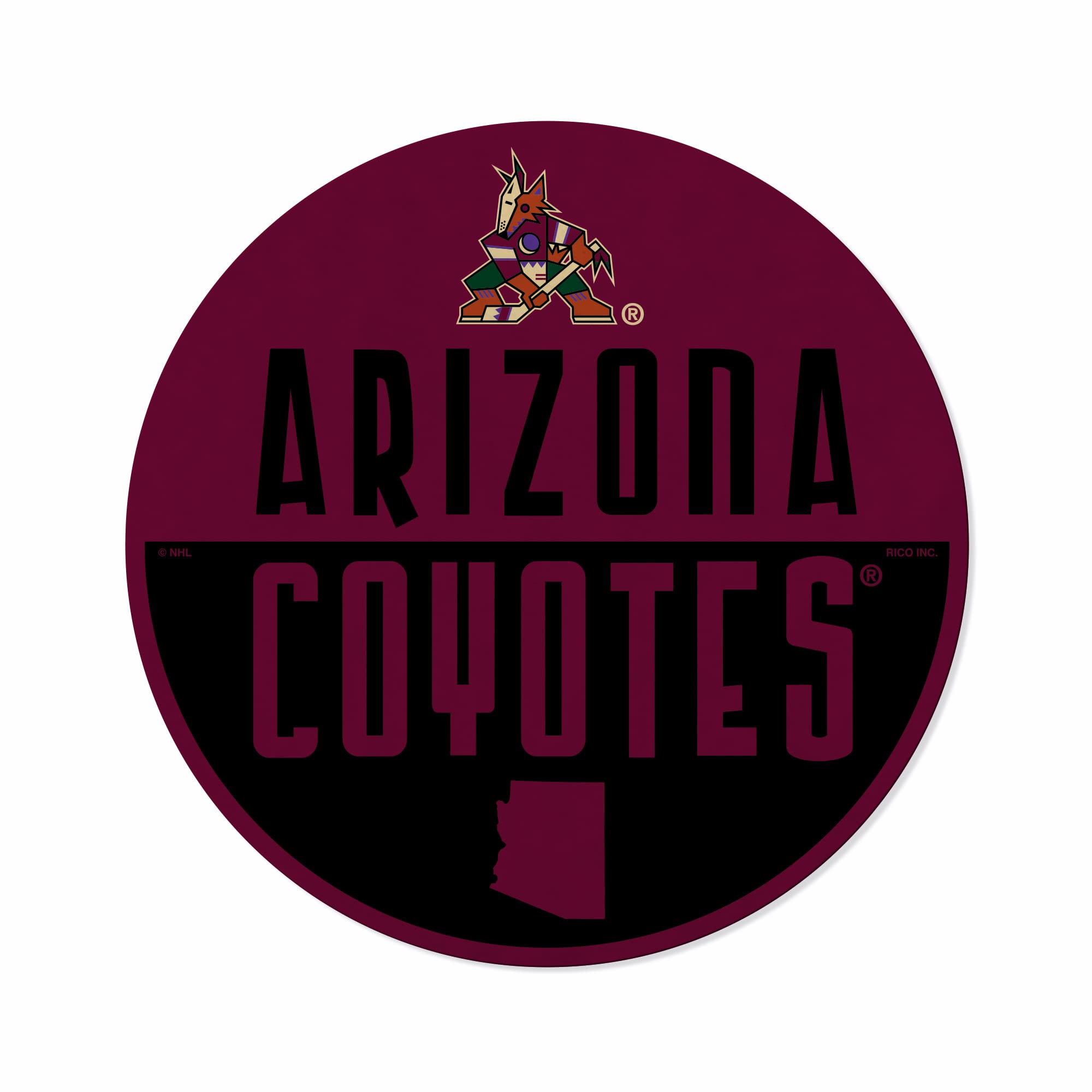 Rico Industries Nhl Arizona Coyotes Classic Shape Cut Pennant - Home And Living Room D  Cor - Soft Felt Ez To Hang