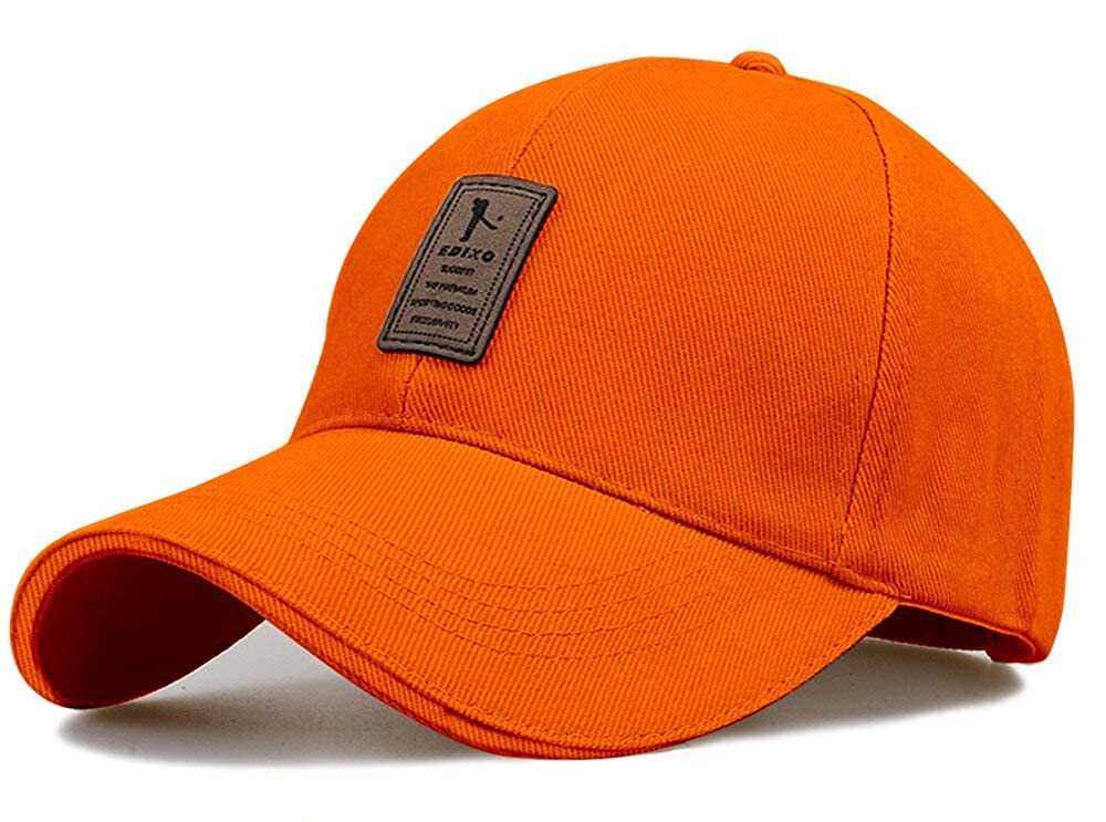 Selloria MenS Acrylic Cap (Orange,One Size