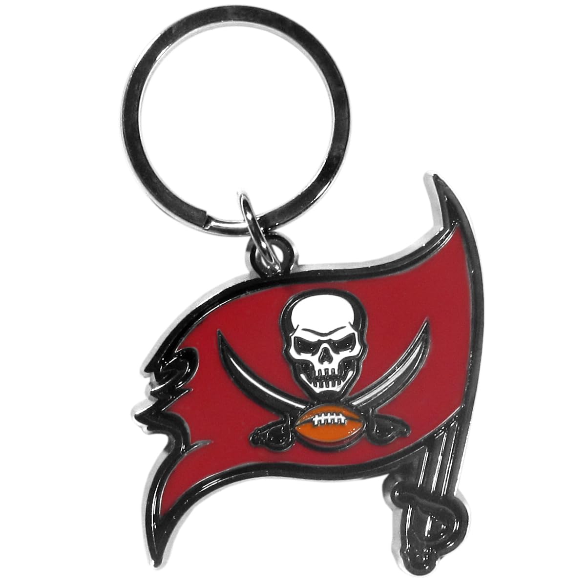 Nfl Siskiyou Sports Fan Shop Tampa Bay Buccaneers Chrome  Enameled Key Chain One Size Team Colors