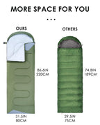 Sleeping Bags For Adults Backpacking Lightweight Waterproof- Cold Weather Sleeping Bag For Girls Boys Mens For Warm Camping Hiki