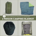Two-Person Double Wide Sleeping Bag Top Quilt - 850 Down Ultralight Camping Blanket - 3.3 Lbs, 30F Rated, Water-Resistant Backpa