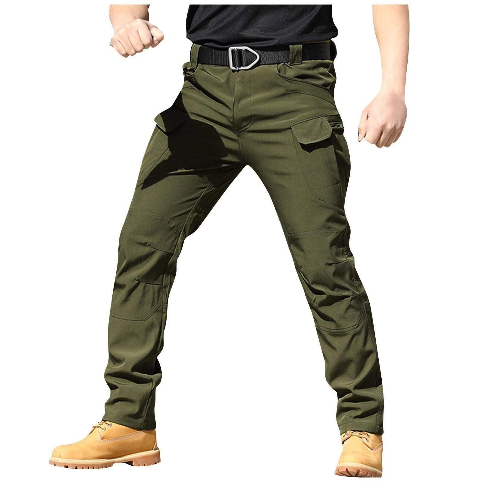 Tactical Pants for Men Waterproof Cargo Hiking Relaxed Fit Stretch Quick Dry Work Pants Camo Lightweight Construction Ripstop Su