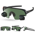TriEye Sports Sunglasses with Rearview Mirror - Polarized Sunglasses for Men & Women For Rowing & Cycling Glasses - UV400 Protec