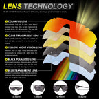 Polarized Sports Sunglasses Cycling Sun Glasses For Men Women With 5 Interchangeable Lenes For Running Baseball Golf Driving (Wh